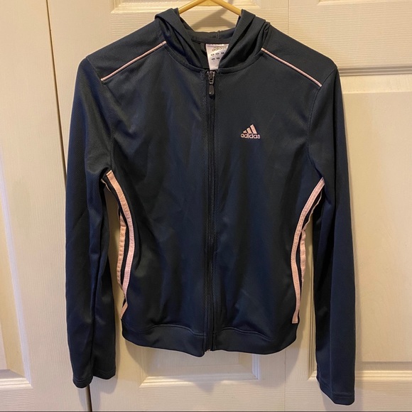 adidas Jackets & Blazers - Adidas Grey & Pink  Track Jacket